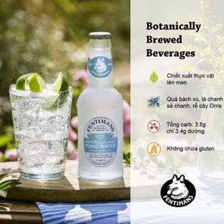 Fentimans Tonic Vị Thảo Mộc Nhẹ Natural Light Tonic Water 200ml x Lốc 4 Chai Anh Quốc