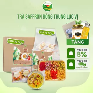 Trà Saffron lục vị kết hợp 6 loại thảo mộc detox dưỡng nhan Mộc Hương Sơn