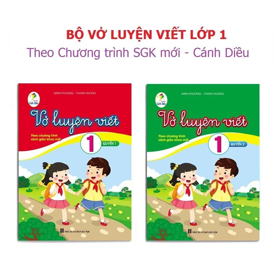 Sách - Combo Vở Luyện Viết Lớp 1 - Chương trình cánh diều - Quyển 1,2 (2 cuốn)