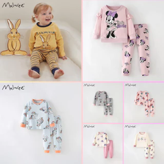 Bộ Thun Malwee Dài Tay Cotton Nhiều Mẫu Hoạ Tiết Đáng Yêu Cho Bé Gái P2 - Jumping Beans Official Store