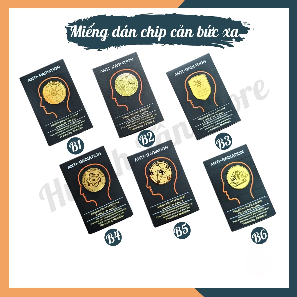 Miếng dán điện thoại chứa Chip cản bức xạ điện từ an toàn tốt cho sức khỏe giảm tác động của sóng từ