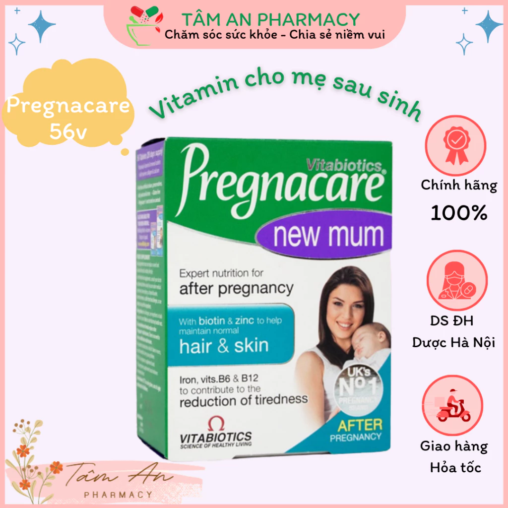 Vitamin Pregnacare New mum phục hồi da và tóc cho mẹ sau sinh