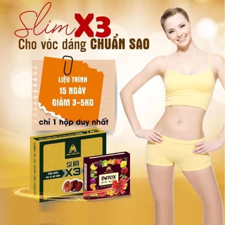 Giảm Cân Slim X3 Đông Y Mộc Linh Chính Hãng Tặng 15 viên Detox