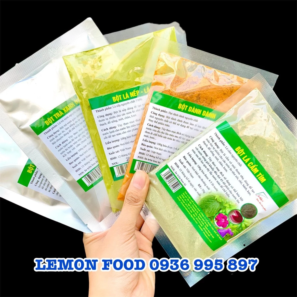 Bột tạo màu thực phẩm từ thiên nhiên 100% dùng cho xôi chè, bánh mứt - Gói 50g