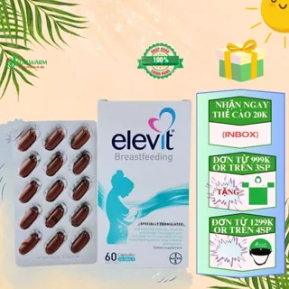 Elevit sau sinh- Viên uống bổ sung vitamin tổng hợp cho mẹ sau sinh và cho con bú, hộp 60v, xx Úc