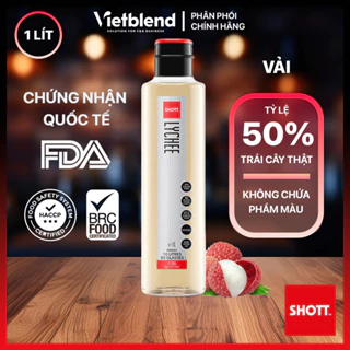 Syrup SHOTT Vị Vải (Lychee) Chai 1 Lít - Nguyên Liệu Pha Chế Đồ Uống - Hàng Chính Hãng