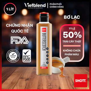 Syrup SHOTT Vị Bơ Lạc (Butterscotch) Chai 1 Lít - Nguyên Liệu Pha Chế Đồ Uống - Hàng Chính Hãng