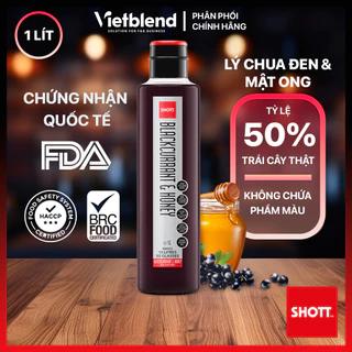 Syrup SHOTT Vị Lý Chua Đen & Mật Ong (Blackcurrant & Honey) Chai 1 Lít - Nguyên Liệu Pha Chế Đồ Uống - Hàng Chính Hãng