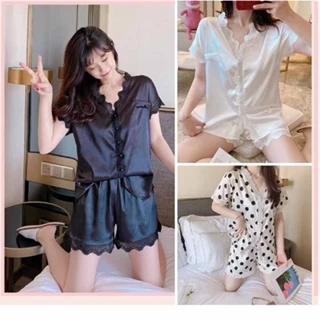 ❤️ 𝐅𝐫𝐞𝐞 𝐒𝐡𝐢𝐩 ❤️ SET ĐỒ NGỦ LỤA SATIN CÚC CƯỜM MÁT MỊN KHÔNG NHĂN KIỂU DÁNG QUYẾN RŨ TRẺ TRUNG D0