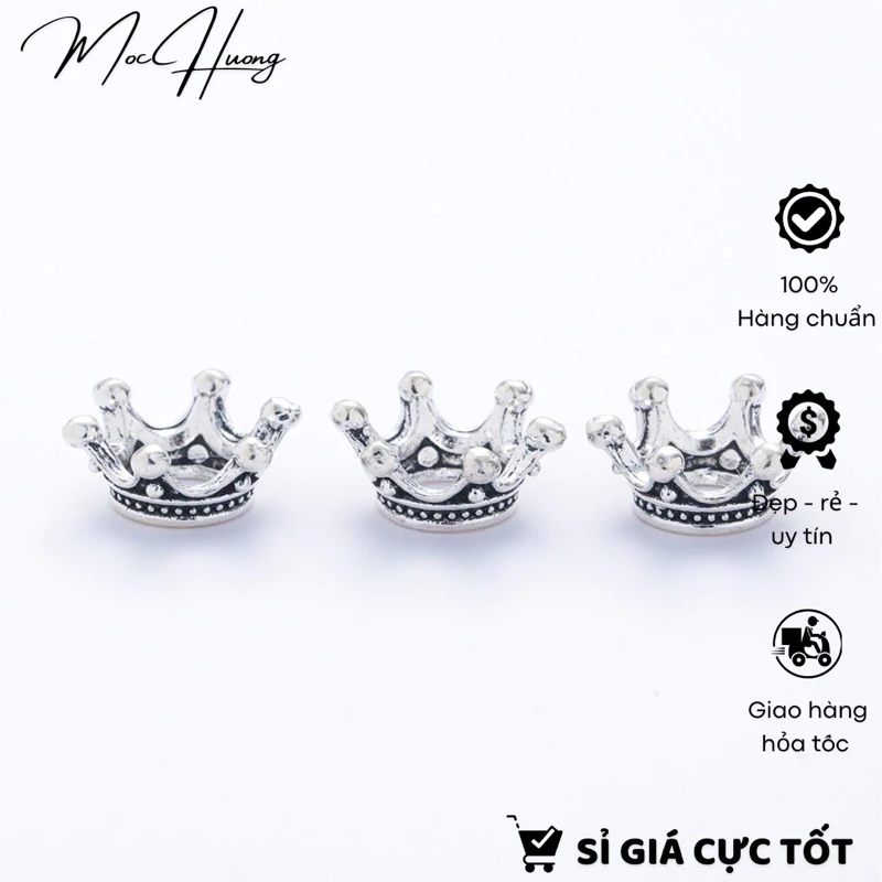 Set 10 Charm vương miện nhiều màu làm handmade - TL002 MOCHUONG JEWELRY