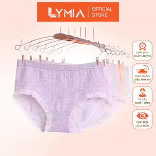 Hộp set 5 quần lót LYMIA cotton tăm vỏ trắng cao cấp