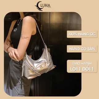 Túi xách nữ đeo chéo, túi đeo vai nữ da mềm phong cách cá tính chữ D hottrend LUNA STORE BAG