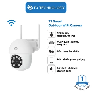 Camera Thông Minh Wifi, Giám Sát An Ninh Ngoài Trời T3 Smart OC1, Độ Phân Giải 2K 3MP, Chống Nước IP 65, BH 1 Năm