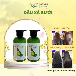 Dầu xả bưởi argan thiên nhiên dưỡng ẩm, ngăn rụng tóc hiệu quả, kích thích mọc tóc chống gãy rụng 330ml