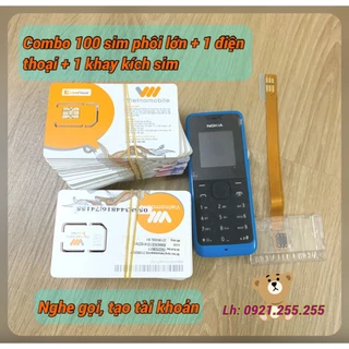 Combo mua sim tạo tài khoản tặng điện thoại MUA 1 ĐƯỢC 3