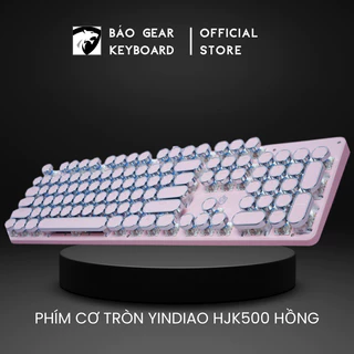 Bàn phím cơ máy tính HỒNG Cute T900 có 10 chế độ LED khác nhau, keybroad blue switch gõ cực đã cho cả pc, laptop