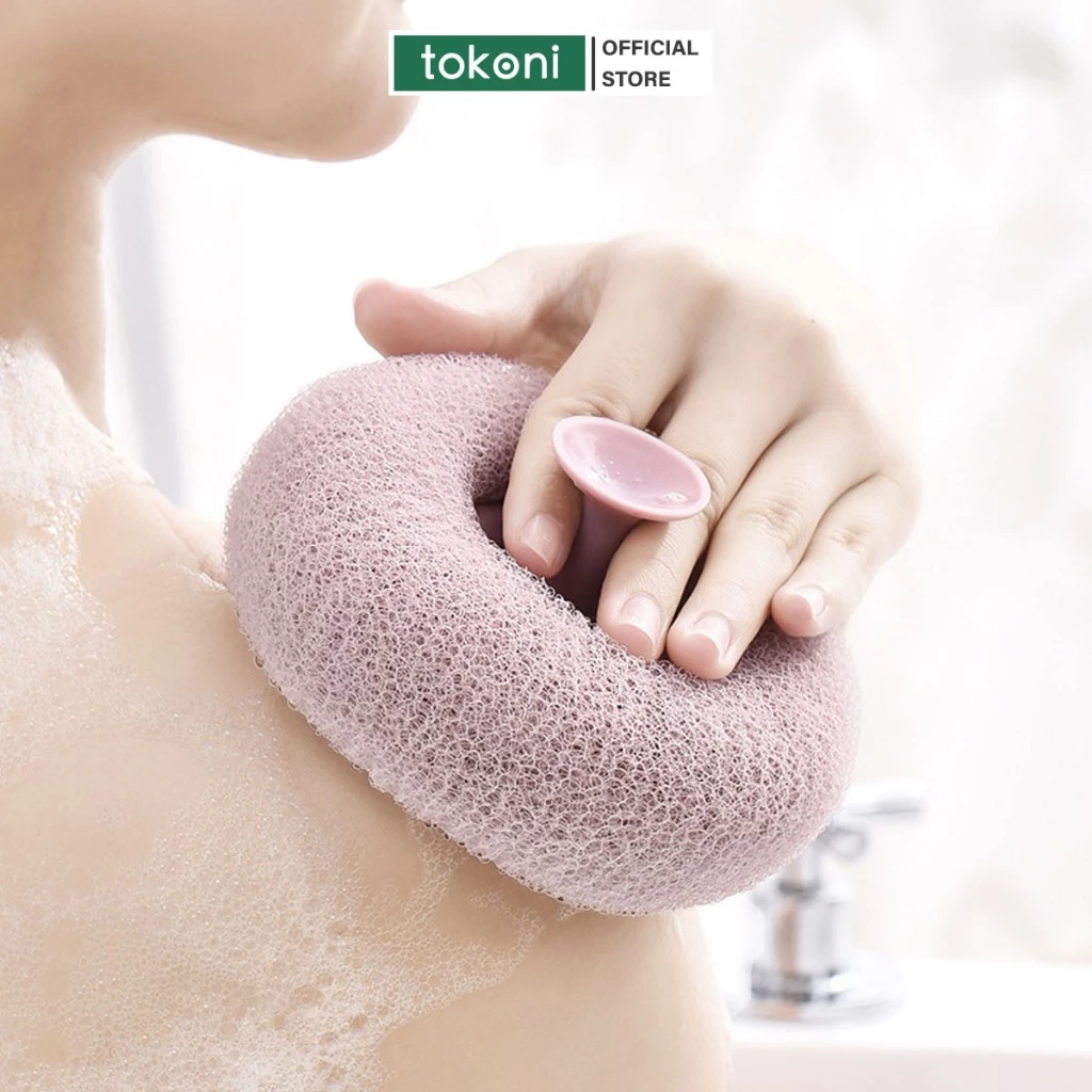 Bông Tắm Tẩy Tế Bào Chết JYoohome Tròn Cao Cấp 2 Màu Bông Tắm Tạo Bọt Siêu Mềm Kì Cọ Gét Tẩy Da Chết