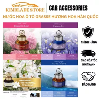 Nước hoa ô tô Hàn Quốc, Nước hoa Grasse - 100% tinh dầu tự nhiên Grasse 2 Hương Hoa tự nhiên - dung tích 110ml