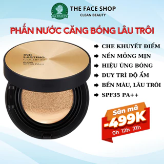 Phấn nước căng bóng che phủ tốt khuyết điểm hàn quốc The Face Shop fmgt Ink Lasting Cushion Glow 15g SPF35 PA++