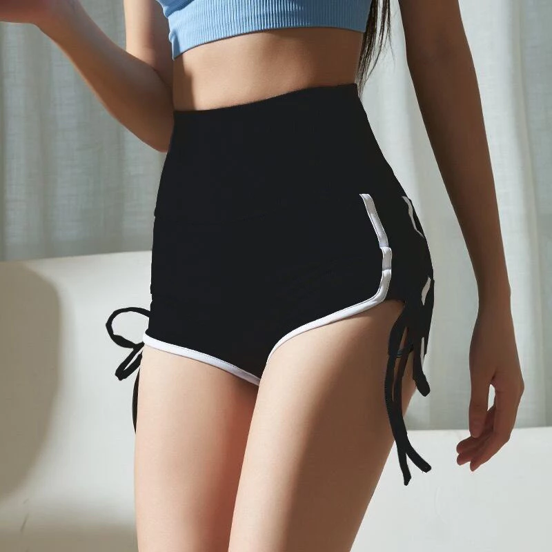 Quần Đùi Rút Dây Thể Thao Nữ Viền Trắng, Cạp Cao Hot Hit