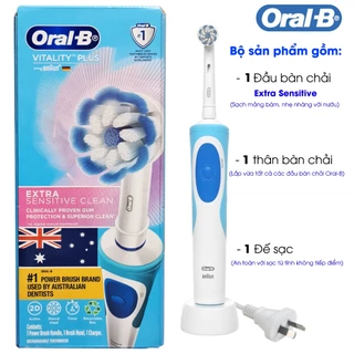 Bàn chải điện oral b vitality plus extra sensitive clean Healthy Care beautimax