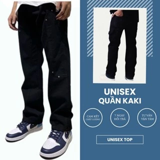 Quần kaki ống suông double knee pocket chất co giãn cao cấp hàng bigsize