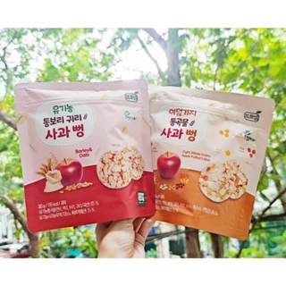 Bánh bỏng Táo Mom's Care túi 30g cho bé từ 6 tháng (Date 10/2024)