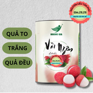 Vải ngâm đường Hoàng Gia (560gr) - Quả trắng, giòn, đều