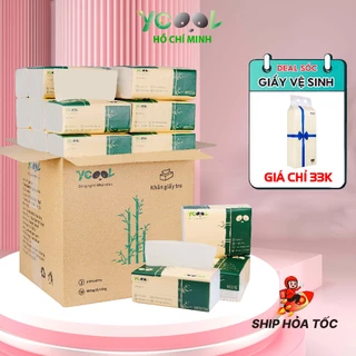 Giấy ăn gấu trúc YCOOL thùng 30 gói 300 tờ hàng chính hãng cao cấp