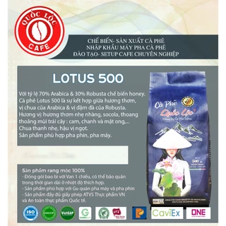 Cà phê rang xay nguyên chất Lotus 500-Cà phê rang xay-500gr