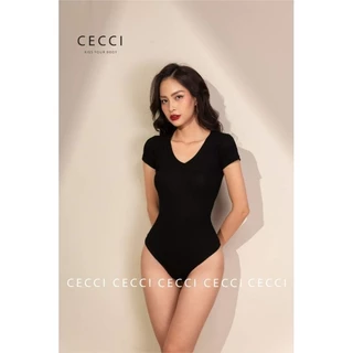 BODYSUIT CỔ TIM CỘC TAY ĐEN