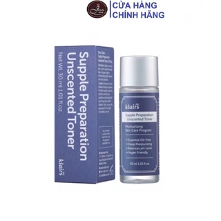 Nước Hoa Hồng Dear Klairs Supple Preparation Unscented Toner 30ml