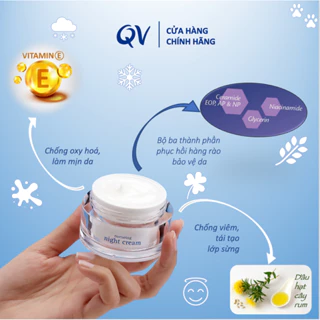 Kem dưỡng ẩm cho da khô giúp chống lão hoá ban đêm QV Face Nurturing Night Cream 50g