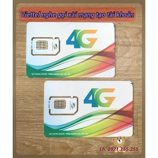 Sim VIETTEL giá rẻ nghe gọi xài mạng nhận OTP tạo tài khoản