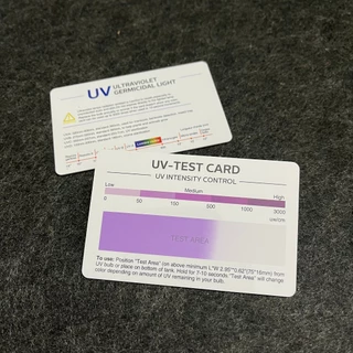 Thẻ test tia UV, UVA, UVB, card kiểm tra tia cực tím bản TIẾNG ANH, thẻ kiểm tra vải, áo chống nắng, kem chống nắng