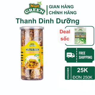 Banh thanh cốm dinh dưỡng Nutgreen hỗ trợ ăn healthy bổ sung dưỡng chất hộp 250g và 500g