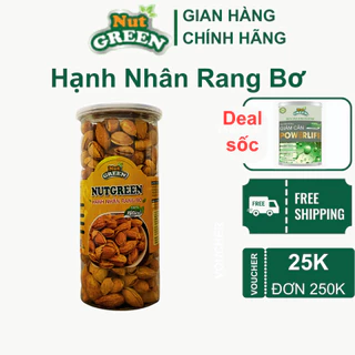 Hạt Hạnh Nhân Rang Bơ NUTGREEN 500 Gram Giàu Dinh Dưỡng Ăn Liền