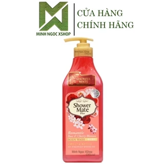 Sữa tắm cao cấp Hàn Quốc Shower Mate Rose & Cherry Blossom tinh chất hoa hồng và hoa anh đào 550G