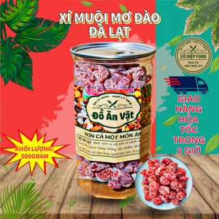 Xí Muội Mơ Đào Đà Lạt , Xí Muội Ô mai mơ Lon 500Gram [FREE SHIP] TỪ ĐƠN 50K, [Loại Đặc Biệt] Hàng ngon nhà làm