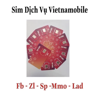 Sim Vietnamobile 2023 Hạn 1 Tháng - Tạo Tài Khoản ZL,SP,FB,MMO,GAME (Không 4G)