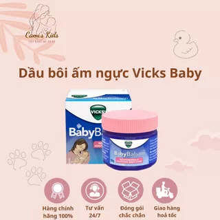 Dầu bôi ấm ngực Vick Baby Balsam Úc, giữ ấm cho bé 50g