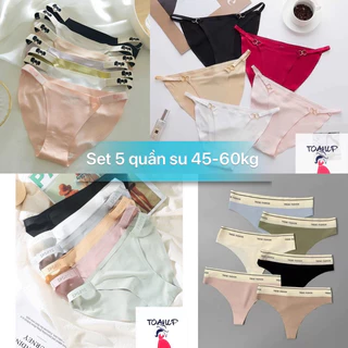 Set 5 quần lót sexy, chữ T hoặc lọt khe chất liệu thoáng mát thoải mái