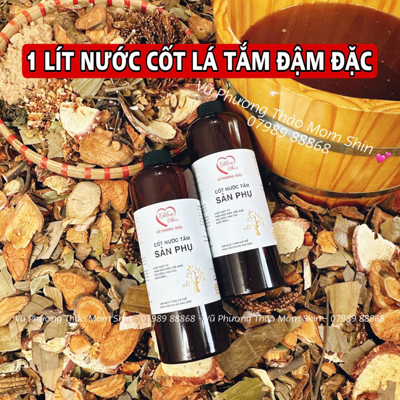 [1L] NƯỚC CỐT LÁ TẮM ĐẬM ĐẶC THƠM CHO MẸ SAU SINH | Nước tắm người Dao Đỏ | Vũ Phương Thảo Mom Shin