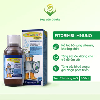 Siro FITOBIMBI Immuno Hỗ Trợ Tăng Đề Kháng Toàn Thân Cho Trẻ Chai 200ml