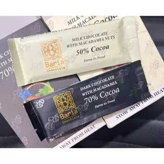 Chocolate phủ hạt macca 50% và 70% Baria