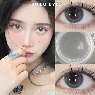 ( 𝐇𝐚̀𝐧𝐠 𝐂𝐨́ 𝐂𝐚̣̂𝐧 ) 🦋 Kính Áp Tròng Lens Xám Khuyết Blue Size Giãn Nhỏ - Hsd 12 Tháng