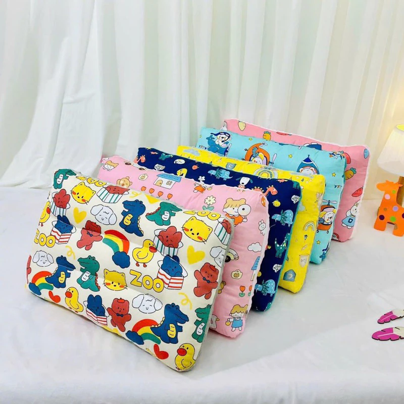 Gối matxa cotton lụa cho bé mẫu mới phiên bản cao cấp 2023