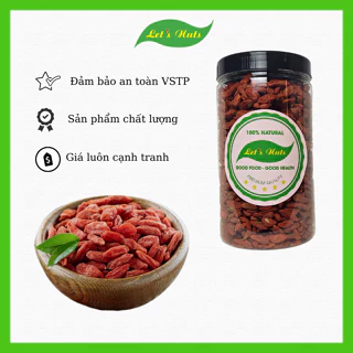 Kỷ tử hữu cơ, sấy khô tự nhiên, đỏ ngọt hộp 500g sang trọng hợp vệ sinh, tốt cho sức khỏe - Đồ ăn vặt Let's Nuts