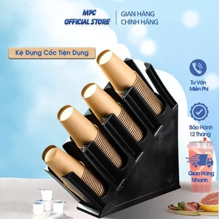 Khay úp ly chéo 4 ngăn nhựa cao cấp, Khay úp cốc nhựa ABS chắc chắn chuyên dùng pha chế