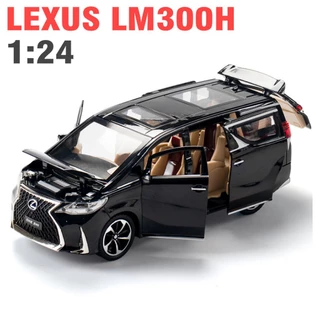 Mô hình xe ô tô Lexus LX LM300H LM300 MVP bằng kim loại tỉ lệ 1:24 hãng CheZhi mở được cửa, cóp, có âm thanh và đèn